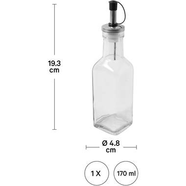 I AM CREATIVE Bouteille d'huile 170ml 5100.3 avec bec verseur en métal