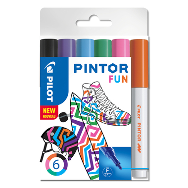 PILOT Marker Pintor Set Fun F S6/0517429 6 Stifte