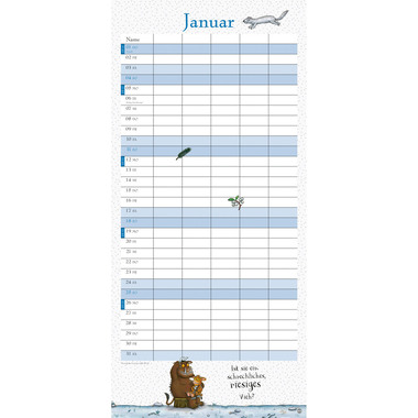 HEYE Pianificatore Grüffelo 2026 23444+26 1M/1P TE 5 colonne 21x45cm