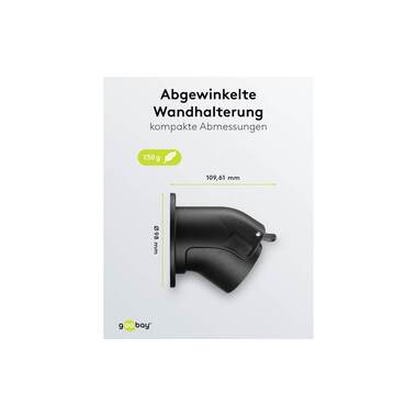 Goobay Wandhalterung abgewinkelt für Ladekabel Typ-2
