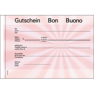 FAVORIT Bons A6 2056 ROT rouge 25 flls.