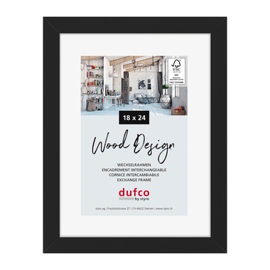 DUFCO Holz-Bilderrahmen 18x24cm 1610.80104 Toronto schwarz