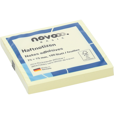 NOVOOO Bloc-notes 75x75mm 5654-01 jaune 100 feuilles