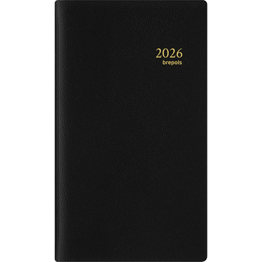 BREPOLS Agenda Breplan Genova Pla 2026 0.774.2051 1S/1P noir 9x16cm