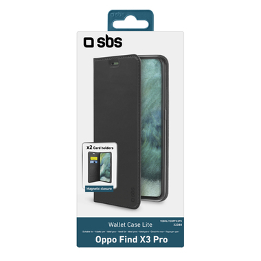 Bookcase mit Kartenfächern für das Oppo Find X3 Pro