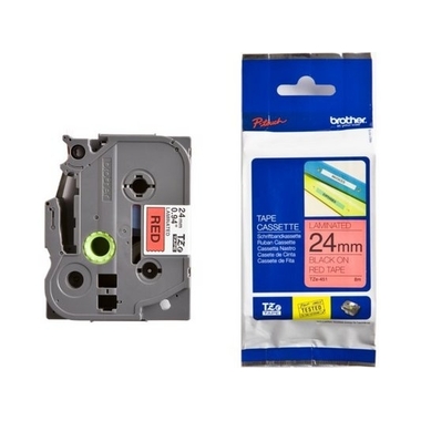 PTOUCH Band, laminiert schwarz/rot TZe-451 PT-2450DX 24 mm