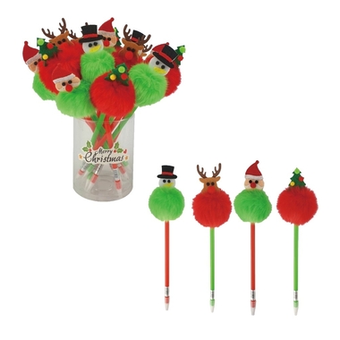 ROOST Penna sfera Space POMPOM XBP-002 X-mas 4 ass.