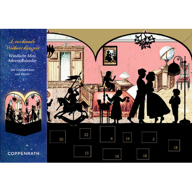 COPPENRATH Adventskalender 16.5x11.5cm 92998 Nostalgische Scherenschnitte