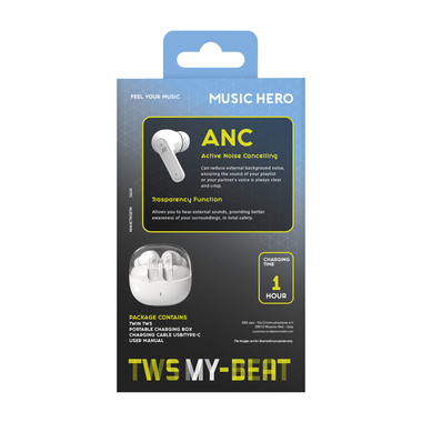 Wireless noise-cancelling earphones