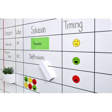 LEGAMASTER Symbole Emoticon 50mm 7-123304 PP ass., magnétique 6 pcs.