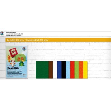 URSUS Feutre bricolage 20x30cm 4170013 jaune,150g 10 pcs.