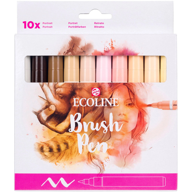 TALENS Ecoline Brush Pen Set 11509806 ass. Skin 10 pcs.