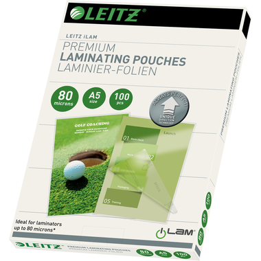 LEITZ Laminiertasche A5 74920000 glanz, 80my 100 Stk