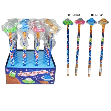 ROOST Bleistift mit Radiergummi RET-1044 Weltraum