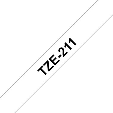 PTOUCH Ruban, laminé noir/blanc TZe-211 PT-1280VP 6 mm
