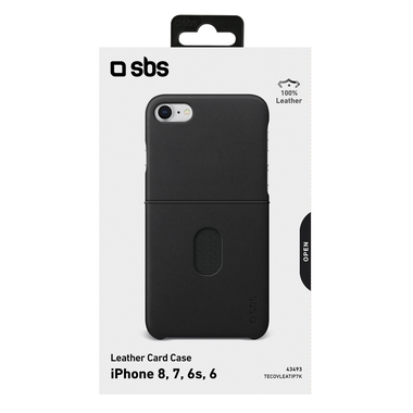 Coque rigide en cuir véritable pour iPhone 8 et iPhone 7