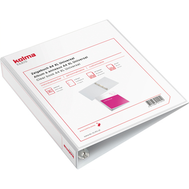 KOLMA Livre prés. Vario XL Univ. A4 01.451.16 blanc, 4-anneaux 45mm