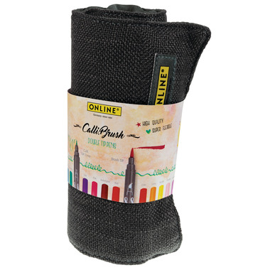 ONLINE Callibrush Pen Double Tip 81463 Roll Pouch, 24 Stück