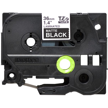 PTOUCH Nastro lam. opaco bianco/nero TZE-M365 PT-D800W/D900W 36mm