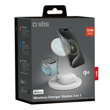 Qi2-Ladestation für iPhone, Apple Watch, Ohrhörer | SBS
