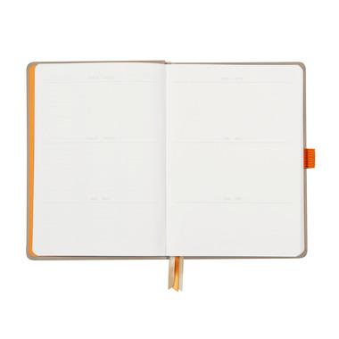 RHODIA Notizbuch Goalbook HC A5 118574C beige, dots 120 Blatt