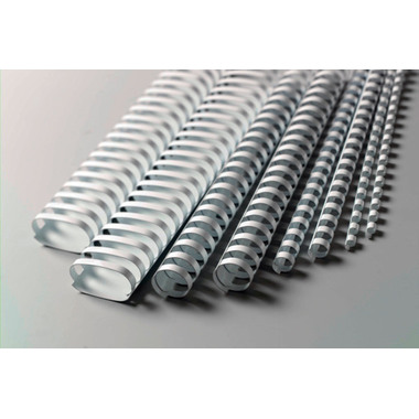 GBC Baguettes de reliure 8mm A4 4028194 blanc, 21 anneaux 100 pcs.