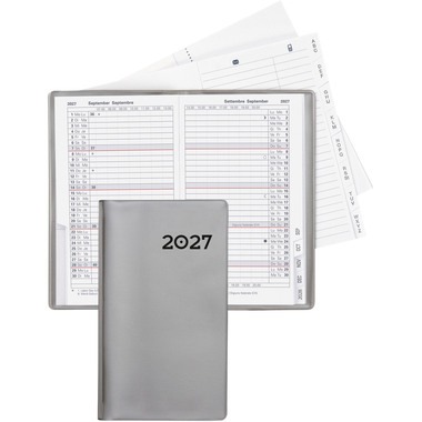BIELLA Planer Paris 2027 851512280027U 1M/2S silber ML 7.5x12.6cm