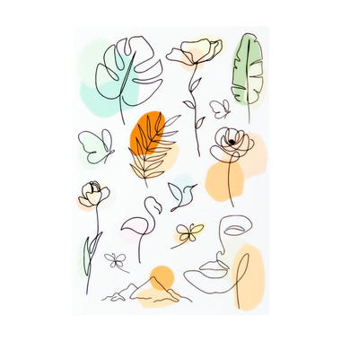 I AM CREATIVE Rub on Sticker A5 4010.61 illustrazione