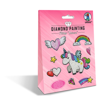 URSUS Diamond Sticker Unicorn 43500001 10x15cm 2 fogli