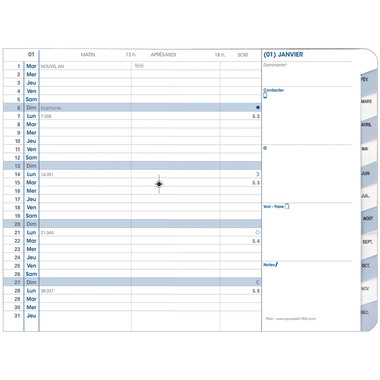 QUO-VADIS Agenda Impala Plain 2026 195034Q 1M/2S nero FR 10x15cm