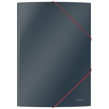 LEITZ Pochettes à élast. Cosy A4 3002-00-89 gris, carton