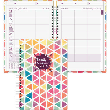 BIELLA Family Organizer Wire-O 2026 809535000026U 1W/2S farbig ML 14.5x20.5cm