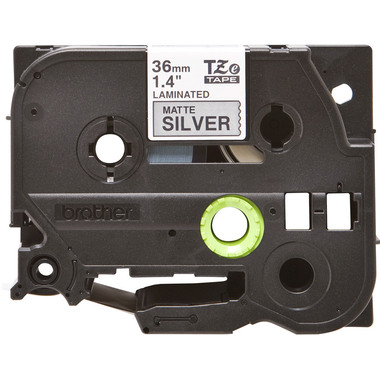 PTOUCH Flexitape lam. noir/argent-mat TZe-M961 pour PT-550 36 mm