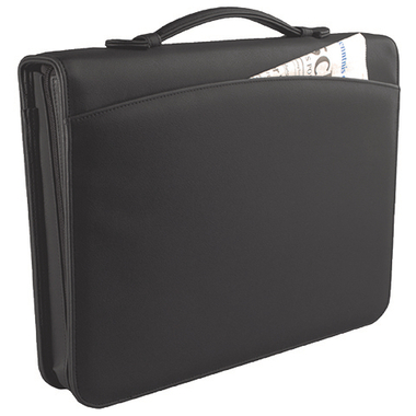 RIDOIDE Schreibmappe 310x380x60mm 750 30 mit RV, inkl. Block A4 schwarz