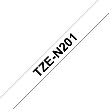PTOUCH Ruban, non laminé noir/blanc TZe-N201 PT-1280 3.5 mm