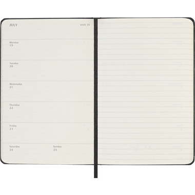 MOLESKINE Agenda Classic Pocket 2027 DHB12WN2Y27 1W/1S schwarz HC 9x14cm
