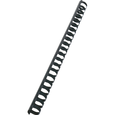 GBC Baguettes de reliure 19mm A4 4028601 noir, 21 anneaux 100 pcs.