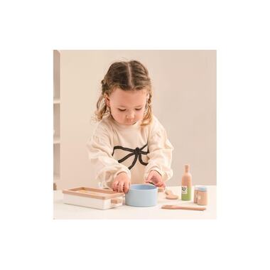 Spielba Holzspielwaren Poêles et boîte à repas avec accessoires