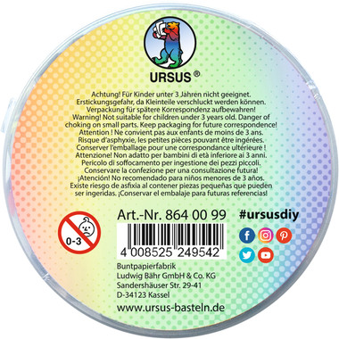 URSUS Wackelaugen Stapelbox 8640099 assortiert 400 Stück