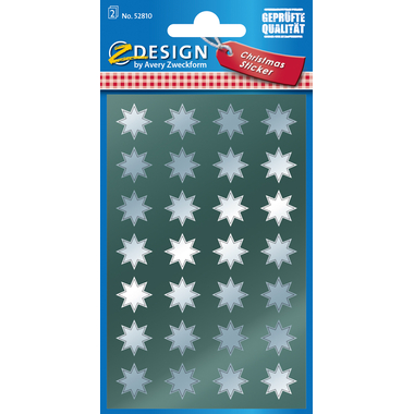 Z-DESIGN Sticker étoiles 52810 argent