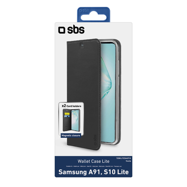 Bookcase mit Kartenfächern für das Samsung Galaxy A91, S10 Lite
