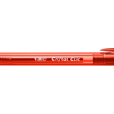 BIC Stylo à bille Cristal Clic 1mm 850734 rouge 20 pcs.