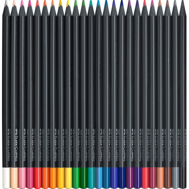 FABER-CASTELL Matita colorata Black Edition 116424 colori neon ass. 24 pezzi