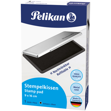 PELIKAN Metall-Stempelkissen schwarz 331108 Gr.1 16x9cm