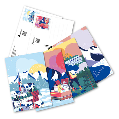 Set of postal cards «Swiss attractions»