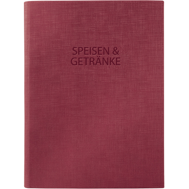 SIGEL Speisekartemappe,Gummib. A5 SM113 2Doppel-H.175x245x12, rot