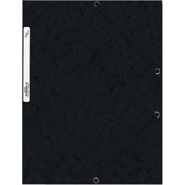 BÜROLINE Pochette à élastique A4 460699PE1U noir, carton