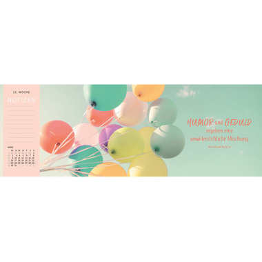 ARS EDITION Calendrier de table 2026 13571 Lebensweisheit DE 29.7x11.5cm