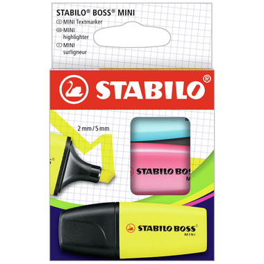 STABILO BOSS MINIpop 07/3-2-01 3 Farben ass.