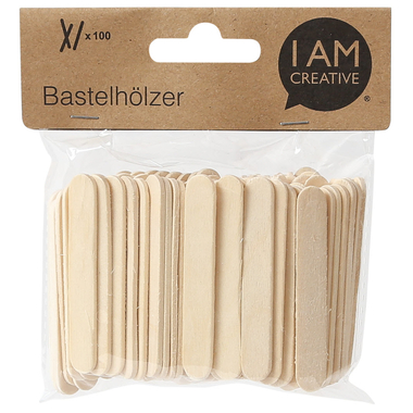 I AM CREATIVE Bastelhölzer 1302.04 natur, 65x10mm, 100 Stück
